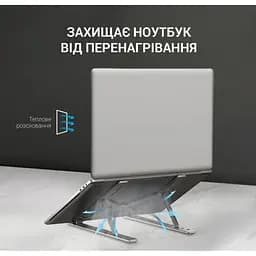 Підставка для ноутбука планшета OfficePro LS-320-S Alloy Aluminum Silver - мініатюра 5