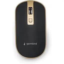 Миша Gembird MUSW-4B-06-BG бездротова чорний/золотистий 1600 dpi USB 1xAA
