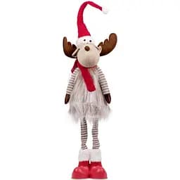 Новорічна м'яка іграшка Novogod'ko Олень в червоному 80 см (974003)