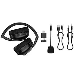 Накладні бездротові навушники Hoco W114 Magic +3.5mm+2.4G Black - мініатюра 3
