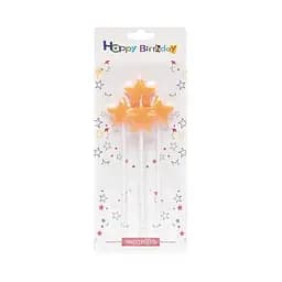 Набір свічок для торта "Зірочки" Bambi TL-1045(Peach) персиковий, 4 штуки