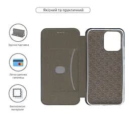 Чехол-книжка для OPPO A6 Pro 4G, G-Case, синий, кожаный чехол-книга из экокожи (PU) и TPU, с магнитом, с подставкой и вместительным кардхолдером, противоударный, защита всего корпуса, ArmorStandart (ARM89467) - мініатюра 3