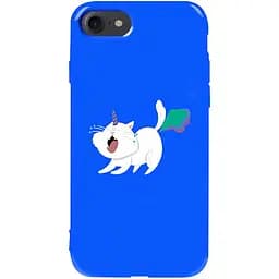 Чехол-накладка Toto Pure TPU 2 mm Print Case Apple iPhone 7/8/SE 2020 #6 Cat Puk Blue
