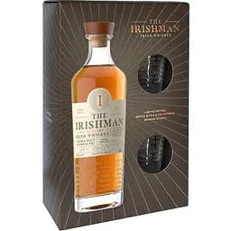 Віскі The Irishman The Harvest Single Malt and Single Pot Irish Whiskey 40% 0.7 л у подарунковій упаковці + 2 склянки