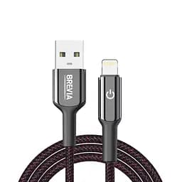 Кабель Brevia USB to Lightning 2,4А 1,2 м, черный box (54120BULC1)