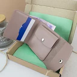 Подарунковий жіночий набір Handycover №54 (нюдовий) гаманець + ключниця + обкладинка на паспорт - мініатюра 6