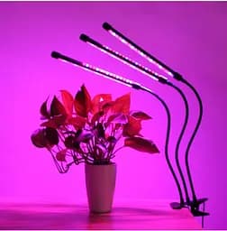 Ультрафіолетова світлодіодна фітолампа GrowLight для рослин (3 лампи) з таймером - мініатюра 5