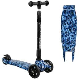 Детский самокат Best Scooter Maxi складной 25х62 см Черно-синий 000254979