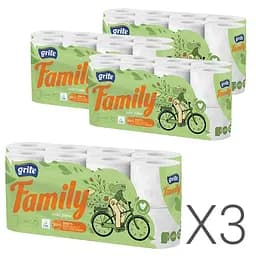 Туалетний папір Grite Family, 8 рул., Грите Фемілі, 3-х шаровий - мініатюра 4