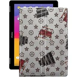 Чехол StatusCASE из экокожи для планшета Prestigio Wize PMT3771 3G Луи-Витон-белый