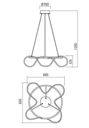 Підвісний світильник Redo CORRAL SU LED 40W D700 3000K MAT GOLD (4.1.2) 01-2110 - мініатюра 2