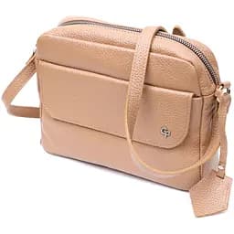 Кожаная женская сумка Grande Pelle 23х17х7 см sum0023596