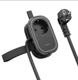Мережевий подовжувач Hoco NS7 Sharp USB-C/USB-A Чорний - мініатюра 3
