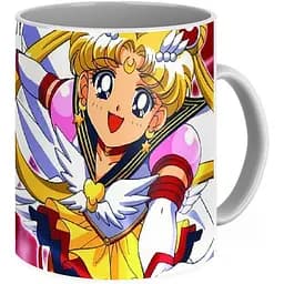 Кухоль GeekLand Sailor Moon Сейлор Мун на червоному тлі SM.02.07 330 мл різнобарвний