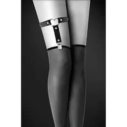 Гартер на ногу Bijoux Pour Toi - WITH HEART, сексуальна підв'язка із серцем, екошкіра