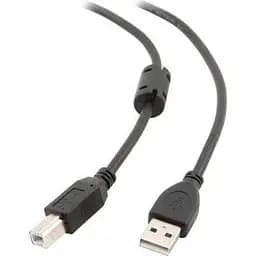 Кабель USB 2.0 AM - USB BM, 1 м, чорний, Maxxter, феритовий фільтр (UF-AMBM-1M)