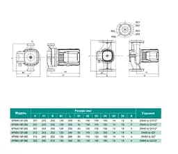 Циркуляційний насос Shimge XPS40-16F-250 - мініатюра 3