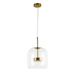 Підвісний світильник LED Levistella 909XL157-1 led (220) AB+CL, 9W, бронза + прозорий, сучасний стиль для вітальні