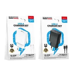 Сетевое зарядное устройство для Borofone BAS71A Source single-port charger set Micro черный