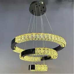 Люстра Linisoln 7968-60*40*20 BK метал, кришталь, LED, чорний, 1 лампа - мініатюра 3