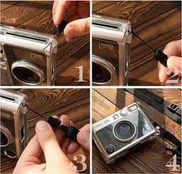 Подарунковий набір камера Fujifilm Instax Mini EVO, Фотопапір 100 шт, Прозорий чохол, Фотоальбом 108 фото Коричневий - мініатюра 7