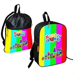 Школьный рюкзак детский Numberblocks + Сумка для обуви спортивной формы рюкзак-мешок мальчику (01884)