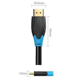 Кабель HDMI M - M, 15.0 м, V2.0, 4K/HD 60Гц, PVC type, чорний, Vention - мініатюра 3
