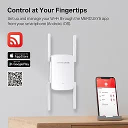 Повторювач Mercusys Wi-Fi сигналу ME50G AC1900 1хGE LAN ext. ant x4 - мініатюра 10