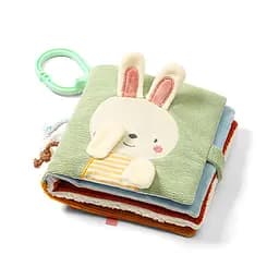Игрушка - подвеска плюшевая книжечка на коляску, кроватку и автокресло "Природа" BabyOno от рождения Зеленый