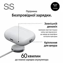Бездротові навушники SmartX Pro Luxury Bluetooth навушники з детектором вуха, наушникі блютуз TWS White
 - мініатюра 7