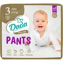 Трусики-подгузники Dada Extra Soft 3 Midi (6 – 11 кг) 34 шт. 
