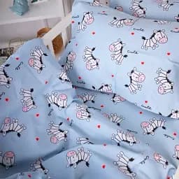 Підковдра MirSon Бязь Kids Time 20-0037 Cute blue zebra 143х210 см (2200009639630) - мініатюра 2