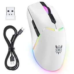 Комп'ютерна миша Onikuma CW928 (WiЧервоний/2,4G) Білий