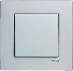 Вимикач одноклавішний VIKO Novella Срібло (93000001)