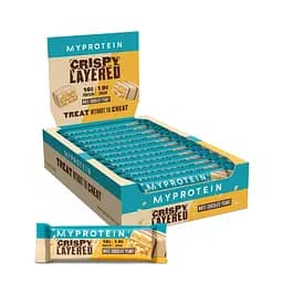 Батончик MyProtein Crispy Layered, 12*58 грамм Белый шоколад-арахис 000290513