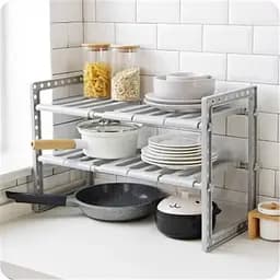 Регульована кухонна полиця — органайзер — Kitchen Rack - мініатюра 6