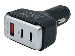 Автомобильное зарядное устройство XON MaxCharge Type-C 82.5W (2 x Type-C PD30 + Type-A 15V/1.5A) Black (CM1A2C82WB 3500)