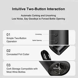Штопор Xiaomi Mijia Electric Red Wine Bottle Opener (KGJ001T) - мініатюра 6
