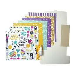 Набір для створення pop-up листівки "Party Girl" Fabrika Decoru FDGCK-052, 14 x 16 см