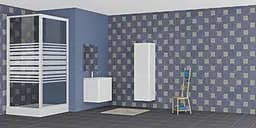 Душова кабіна Eger Frida 90x90 см з піддоном 599-151-15, другий, білий - мініатюра 3