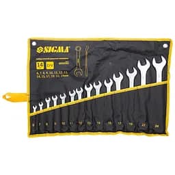 Ключі ріжково-накидні Sigma 14 шт 6-24 мм CrV satine (тк чохол) (6010161)