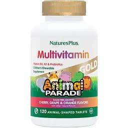 Мультивітаміни для дітей NaturesPlus Animal Parade Gold Асорті 120 жувальних таблеток