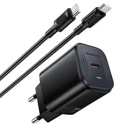 МЗП Borofone BAS84A Star PD25W (1USB-C) + кабель Type-C to Type-C Black - мініатюра 4