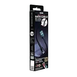 Дата Кабель для заряджання REMAX Jany RC-124m USB 2.0 — micro USB 2.4A Чорний (1м) - мініатюра 3