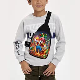 Сумка через плечо детская Супер Марио 29х17 см сумка слинг для мальчика (02191)