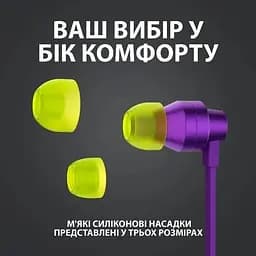 Навушники для геймерів Logitech G333 Gaming Earphones фіолетові (981-000936) - мініатюра 6