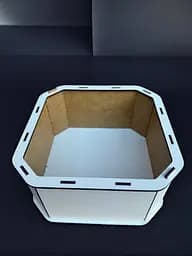 Новорічна коробка Подарункова коробка квадратна (ХДФ) 19x19x10 см. №17 - мініатюра 6