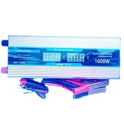 Інвертор напруги Carmaer Power Inverter 026 модифікована синусоїда Gold 1 розетка 1 USB екран з 12V на 220V 1600W (11068) - мініатюра 5