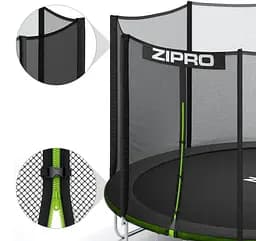 Батут із внутрішньою сіткою Zipro Jump Pro 16 футів 496 см чорно-зелений (5902659840752) - мініатюра 4