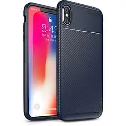 Чохол-накладка iPaky Carbon Fiber Series/Soft TPU Case Apple iPhone XS Max Blue